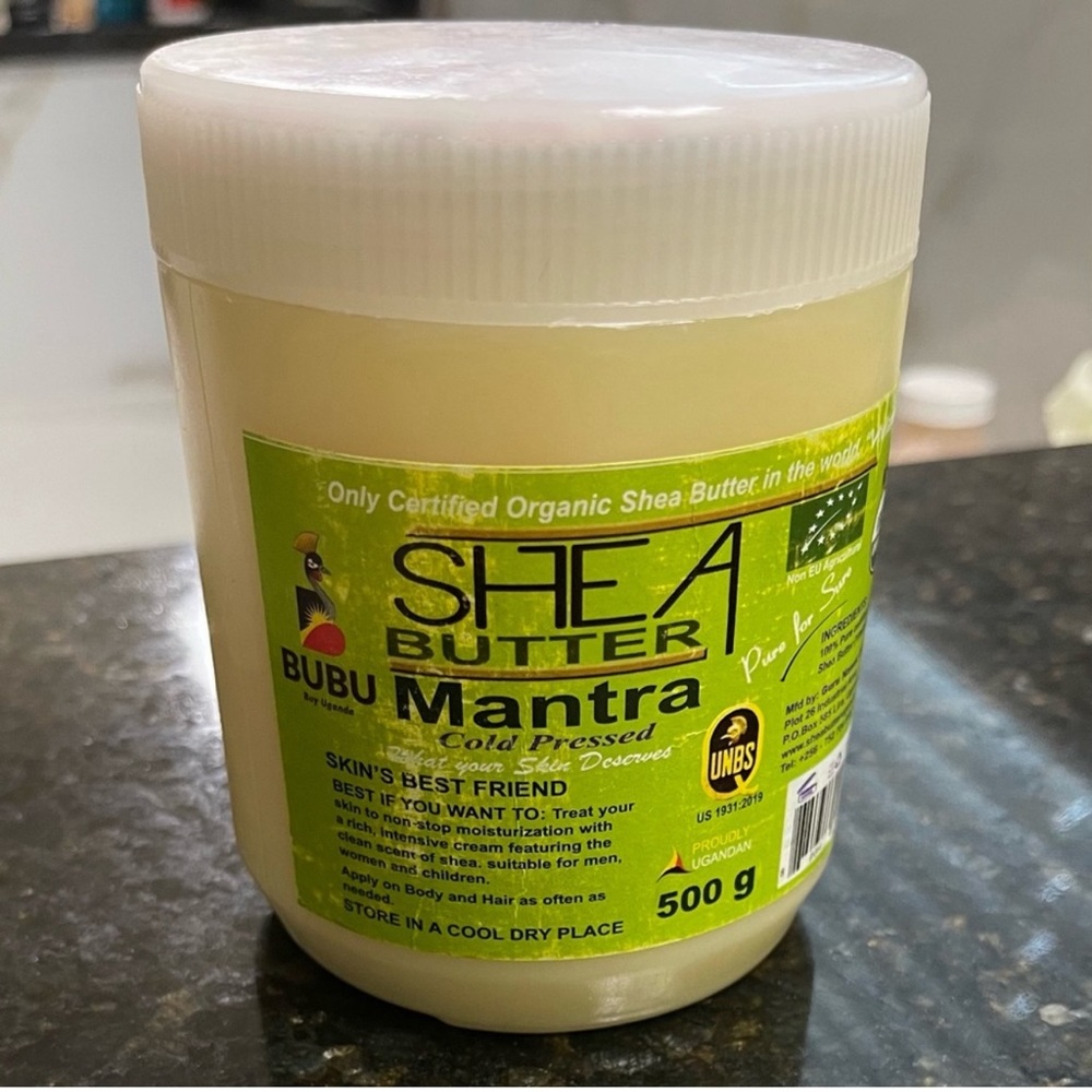 Nilotica East Africa Unrefined Raw 100% Organic Shea Butter 500g, 1.1 los